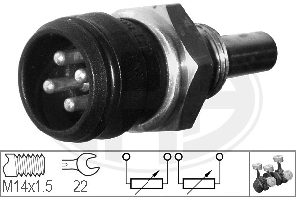senzor,temperatura lichid de racire 330334 ERA - Unitate de control / relee/senzori senzor,temperatura lichid de racire 330334 ERA - Unitate de control / relee/senzori