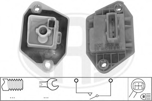 Comutator, lampa marsalier 330602 ERA - Intrerupator / regulator