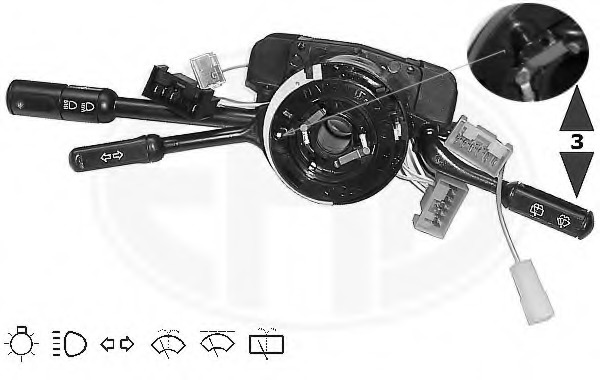 Comutator coloana directie 440150 ERA - Intrerupator / regulator Comutator coloana directie 440150 ERA - Intrerupator / regulator