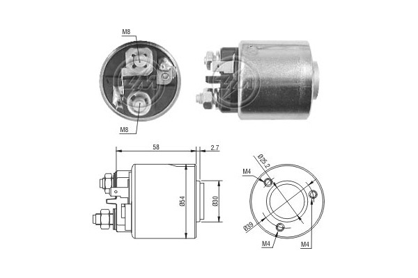 Solenoid, electromotor ZM1491 ERA - Sistem pornire