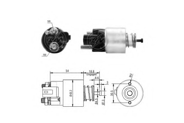 Solenoid, electromotor ZM391 ERA - Sistem pornire