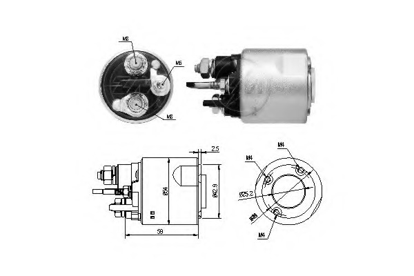 Solenoid, electromotor ZM4494 ERA - Sistem pornire