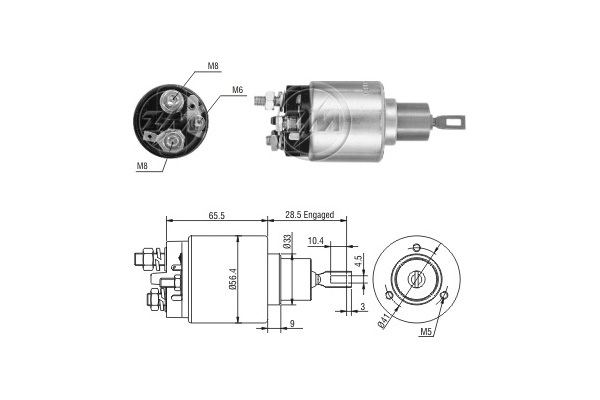 Solenoid, electromotor ZM4775 ERA - Sistem pornire