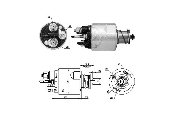 Solenoid, electromotor ZM5494 ERA - Sistem pornire