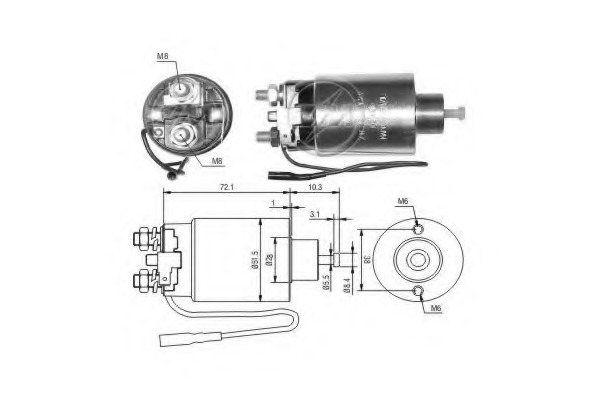 Solenoid, electromotor ZM798 ERA - Sistem pornire