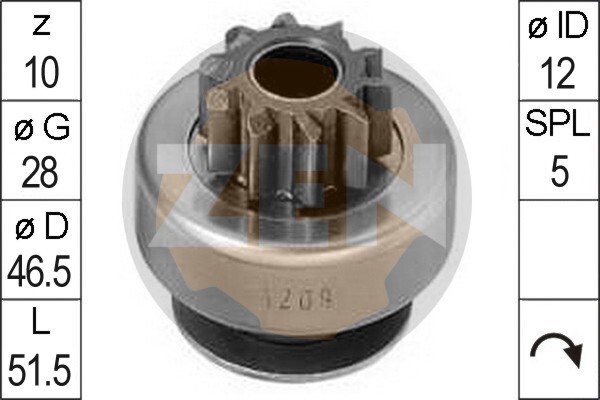 cuplaj unisens,demaror ZN1209 ERA - Elemente demaror cuplaj unisens,demaror ZN1209 ERA - Elemente demaror