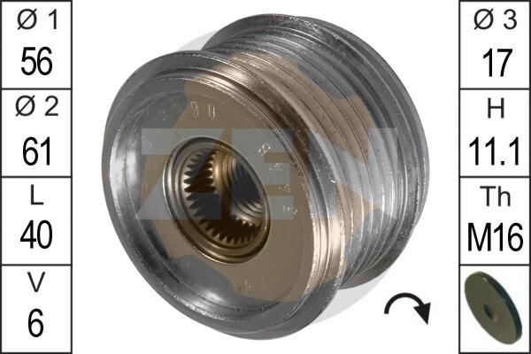 Sistem roata libera, generator ZN5448 ERA - Componente alternator Sistem roata libera, generator ZN5448 ERA - Componente alternator