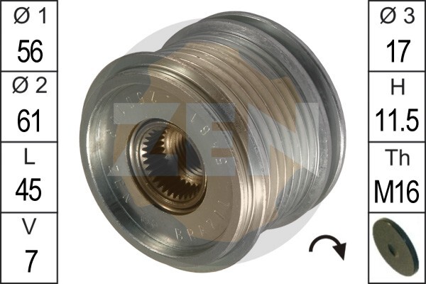 Sistem roata libera, generator ZN5461 ERA - Componente alternator Sistem roata libera, generator ZN5461 ERA - Componente alternator