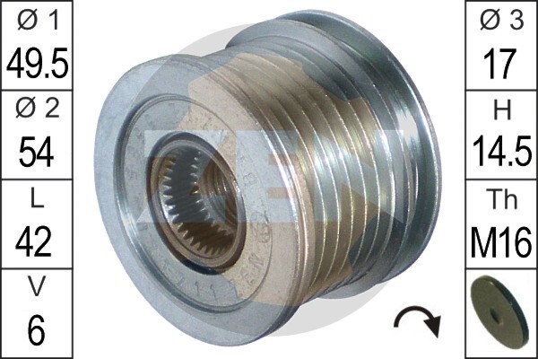 Sistem roata libera, generator ZN5565 ERA - Componente alternator Sistem roata libera, generator ZN5565 ERA - Componente alternator