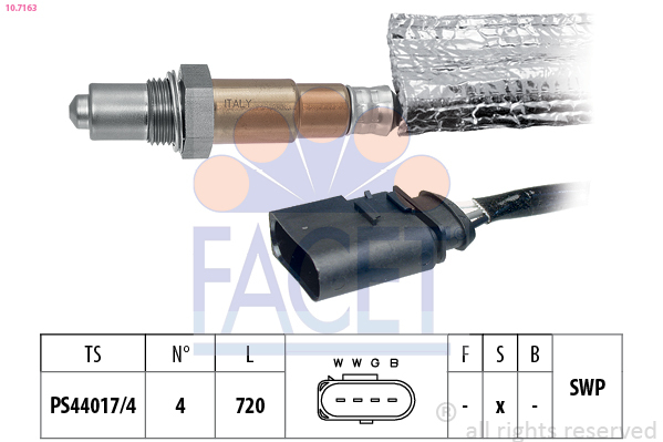 Sonda Lambda 10.7163 FACET - Senzor / sonda Sonda Lambda 10.7163 FACET - Senzor / sonda