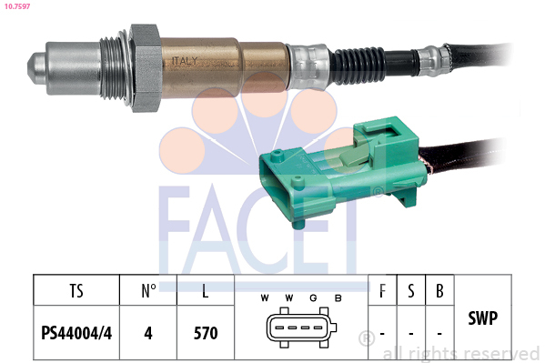 Sonda Lambda 10.7597 FACET - Control emisie gaze de esapament Sonda Lambda 10.7597 FACET - Control emisie gaze de esapament