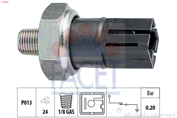 Senzor presiune ulei 7.0042 FACET - Ungere Senzor presiune ulei 7.0042 FACET - Ungere