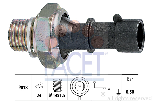 Senzor presiune ulei 7.0069 FACET - Ungere Senzor presiune ulei 7.0069 FACET - Ungere