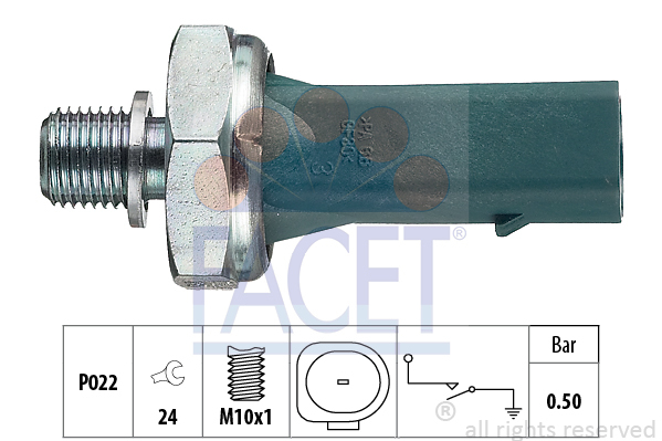 Senzor presiune ulei 7.0139 FACET - Ungere Senzor presiune ulei 7.0139 FACET - Ungere