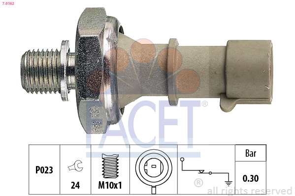 Senzor presiune ulei 7.0162 FACET - Ungere Senzor presiune ulei 7.0162 FACET - Ungere