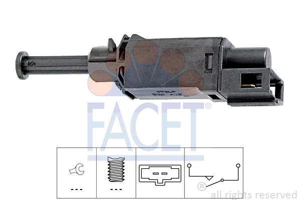 Comutator lumini frana / Comutator, actionare ambreiaj (Tempomat) 7.1143 FACET - Motor / releu Comutator lumini frana / Comutator, actionare ambreiaj (Tempomat) 7.1143 FACET - Motor / releu