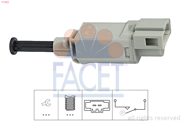 Comutator lumini frana / Comutator, actionare ambreiaj (Tempomat) 7.1152 FACET - Motor / releu Comutator lumini frana / Comutator, actionare ambreiaj (Tempomat) 7.1152 FACET - Motor / releu
