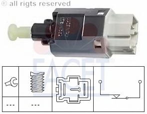 Comutator lumini frana / Comutator, actionare ambreiaj (Tempomat) 7.1175 FACET - Intrerupatoare / relee / control