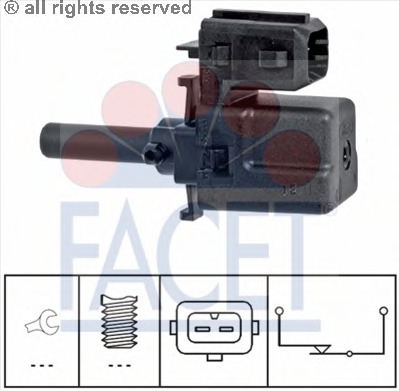 Comutator lumini frana / Comutator, actionare ambreiaj (Tempomat) 7.1188 FACET - Motor / releu