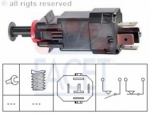 Comutator lumini frana / Comutator, actionare ambreiaj (Tempomat) 7.1205 FACET - Comutator lumini frana