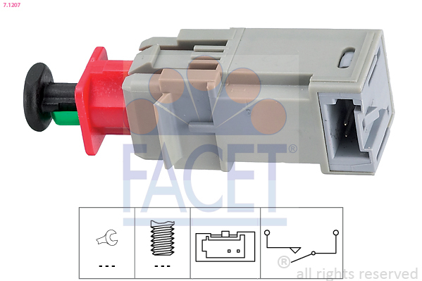 Comutator lumini frana / Comutator, actionare ambreiaj (Tempomat) 7.1207 FACET - Tempomat Comutator lumini frana / Comutator, actionare ambreiaj (Tempomat) 7.1207 FACET - Tempomat