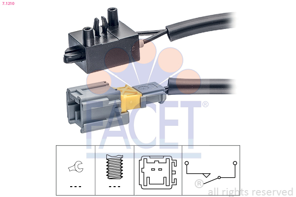 Comutator lumini frana / Comutator, actionare ambreiaj (Tempomat) 7.1210 FACET - Motor / releu Comutator lumini frana / Comutator, actionare ambreiaj (Tempomat) 7.1210 FACET - Motor / releu