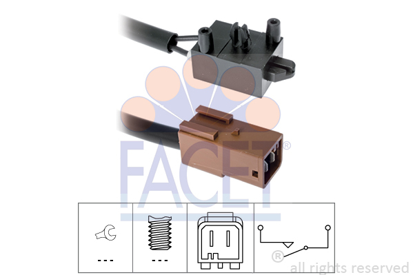 Comutator lumini frana / Comutator, actionare ambreiaj (Tempomat) 7.1219 FACET - Motor / releu Comutator lumini frana / Comutator, actionare ambreiaj (Tempomat) 7.1219 FACET - Motor / releu