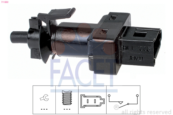 Comutator lumini frana / Comutator, actionare ambreiaj (Tempomat) 7.1222 FACET - Motor / releu Comutator lumini frana / Comutator, actionare ambreiaj (Tempomat) 7.1222 FACET - Motor / releu