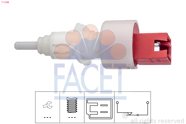 Comutator lumini frana / Comutator, actionare ambreiaj (Tempomat) 7.1248 FACET - Sistem de reglare a vitezei