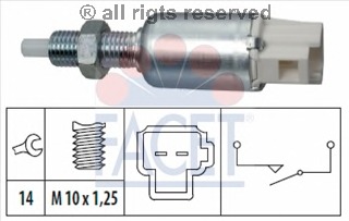 Comutator lumini frana / Comutator, actionare ambreiaj (Tempomat) 7.1258 FACET - Tempomat
