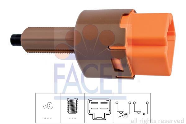Comutator lumini frana / Comutator, actionare ambreiaj (Tempomat) 7.1282 FACET - Motor / releu Comutator lumini frana / Comutator, actionare ambreiaj (Tempomat) 7.1282 FACET - Motor / releu