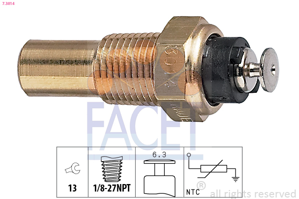 senzor,temperatura ulei / senzor,temperatura lichid de racire 7.3014 FACET - Comutator / senzor senzor,temperatura ulei / senzor,temperatura lichid de racire 7.3014 FACET - Comutator / senzor