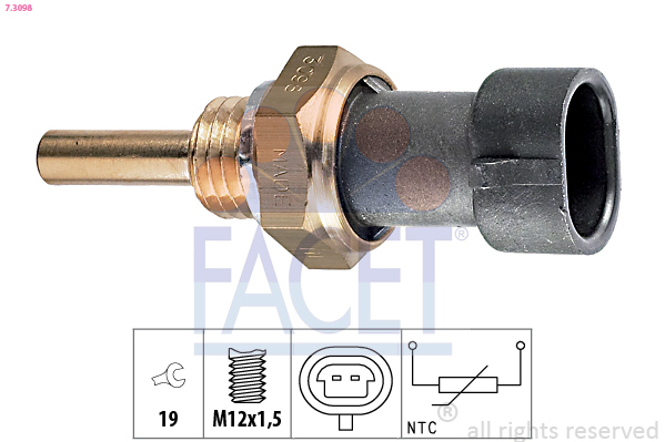 senzor,temperatura ulei / senzor,temperatura lichid de racire 7.3098 FACET - Comutator / senzor senzor,temperatura ulei / senzor,temperatura lichid de racire 7.3098 FACET - Comutator / senzor