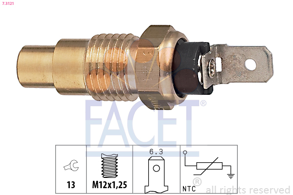 senzor,temperatura ulei / senzor,temperatura lichid de racire 7.3121 FACET - Comutator / senzor senzor,temperatura ulei / senzor,temperatura lichid de racire 7.3121 FACET - Comutator / senzor