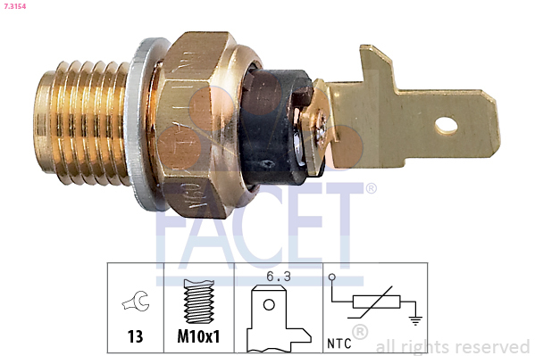 senzor,temperatura ulei / senzor,temperatura lichid de racire 7.3154 FACET - Comutator presiune ulei / senzor / supapa senzor,temperatura ulei / senzor,temperatura lichid de racire 7.3154 FACET - Comutator presiune ulei / senzor / supapa