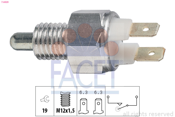 Comutator, lampa marsalier 7.6029 FACET - Intrerupatoare / relee / control