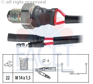 Comutator, lampa marsalier 7.6078 FACET - Intrerupator / regulator