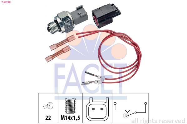 Comutator, lampa marsalier 7.6274K FACET - Intrerupatoare / relee / control Comutator, lampa marsalier 7.6274K FACET - Intrerupatoare / relee / control