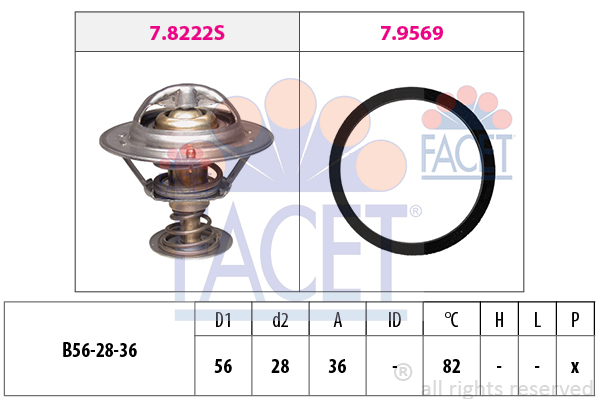 termostat,lichid racire 7.8222 FACET - Termostat termostat,lichid racire 7.8222 FACET - Termostat