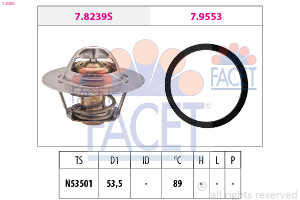 termostat,lichid racire 7.8290 FACET - Termostat termostat,lichid racire 7.8290 FACET - Termostat
