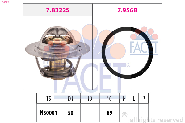 termostat,lichid racire 7.8322 FACET - Termostat termostat,lichid racire 7.8322 FACET - Termostat