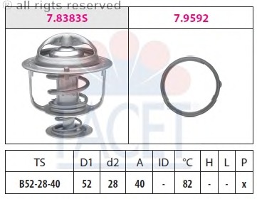 termostat,lichid racire 7.8383 FACET - Termostat termostat,lichid racire 7.8383 FACET - Termostat