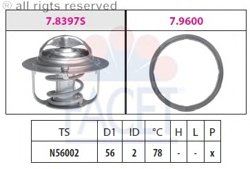 termostat,lichid racire 7.8397 FACET - Termostat termostat,lichid racire 7.8397 FACET - Termostat