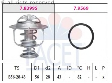 termostat,lichid racire 7.8444 FACET - Termostat termostat,lichid racire 7.8444 FACET - Termostat