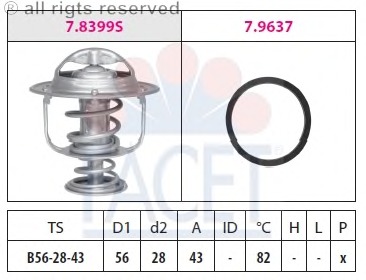 termostat,lichid racire 7.8522 FACET - Termostat termostat,lichid racire 7.8522 FACET - Termostat
