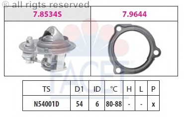 termostat,lichid racire 7.8587 FACET - Termostat termostat,lichid racire 7.8587 FACET - Termostat