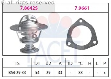 termostat,lichid racire 7.8642 FACET - Termostat termostat,lichid racire 7.8642 FACET - Termostat