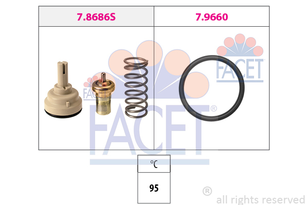 termostat,lichid racire 7.8686 FACET - Termostat termostat,lichid racire 7.8686 FACET - Termostat