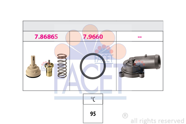 termostat,lichid racire 7.8686K FACET - Termostat termostat,lichid racire 7.8686K FACET - Termostat