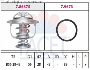 termostat,lichid racire 7.8688 FACET - Termostat termostat,lichid racire 7.8688 FACET - Termostat